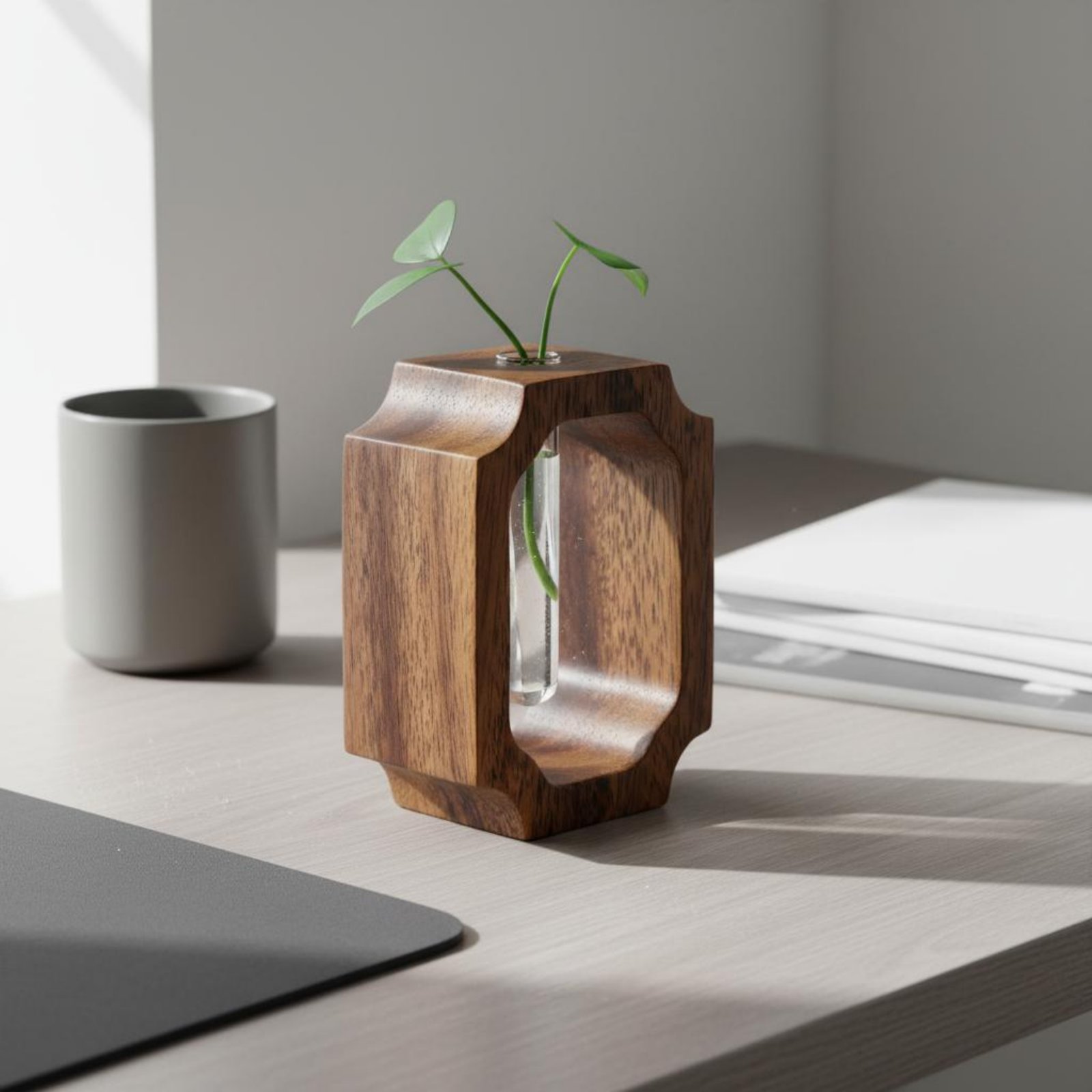 แจกันไม้วอลนัท ทำความสะอาดง่าย - Propagation Station Vase บทวิจารณ์และราคา