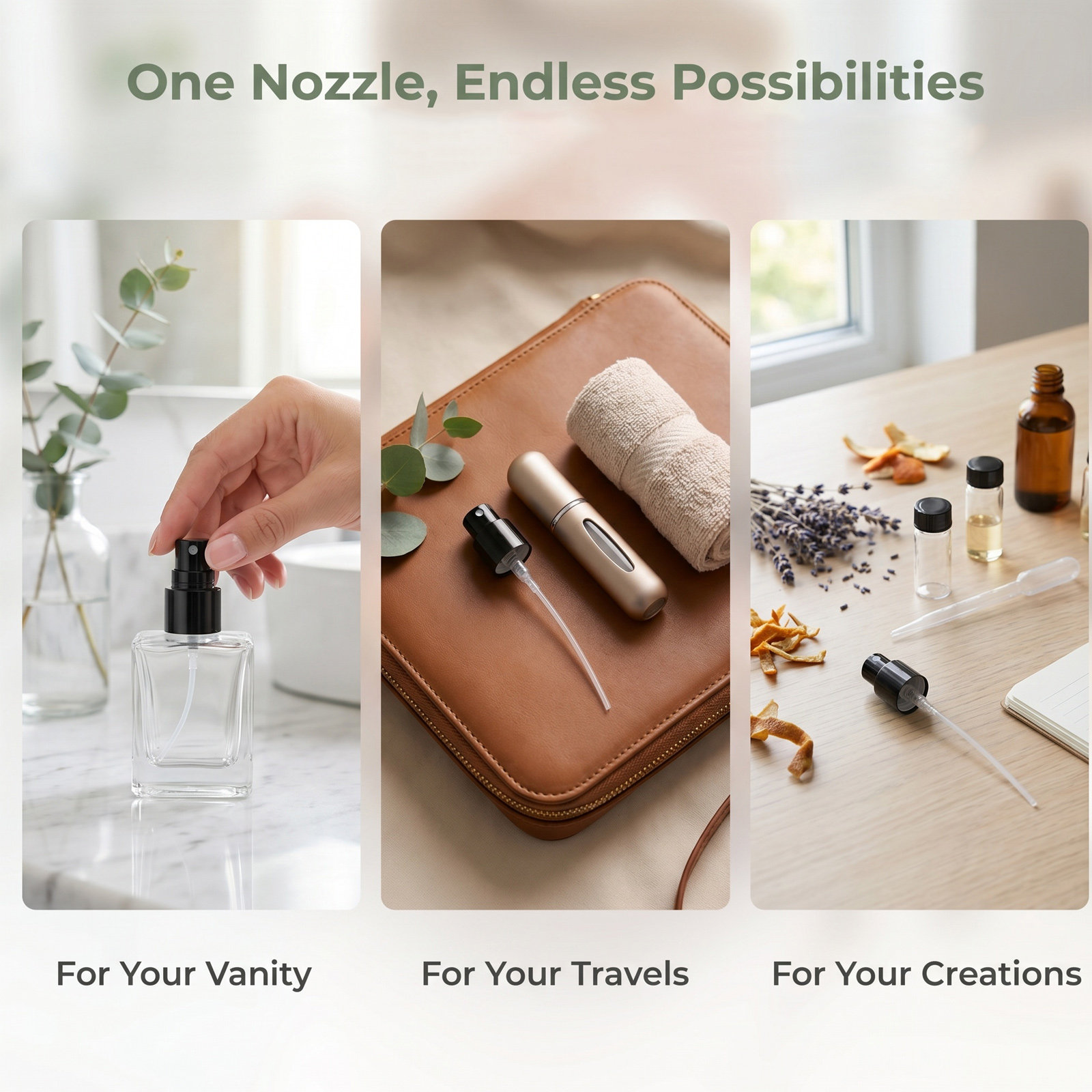 ฝาขวดสเปรย์น้ำหอม 10 ชิ้น ขนาด - Misting Bottle Fine บทวิจารณ์และราคา